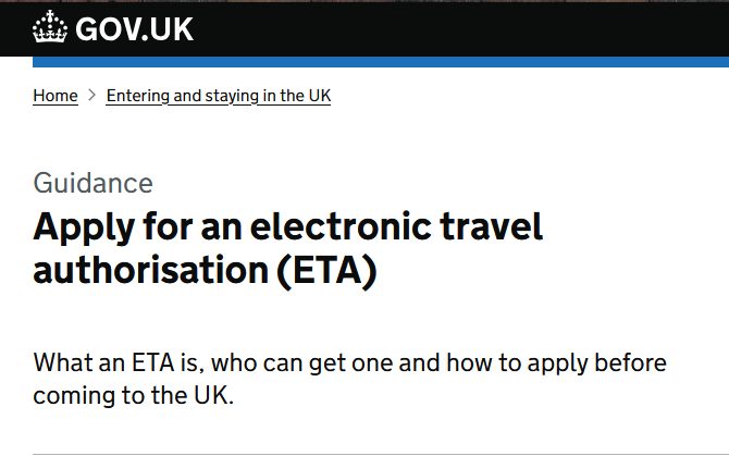 ETA UK info
