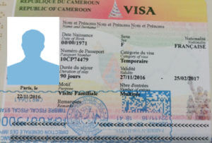 exemple visa cameroun